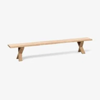 Heal's Heal's Oslo Bench 260x35cm White Oak Straight Edge Filled - Heal's UK Furniture
