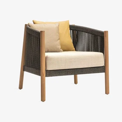 Heal's Vincent Sheppard Lento Lounge Chair Almond Cushion with Scatter Cushions - Heal's UK Furniture