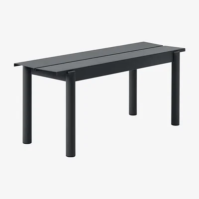 Heal's Muuto Linear Garden Steel Bench Large Dark Green - Heal's UK Outdoor Furniture
