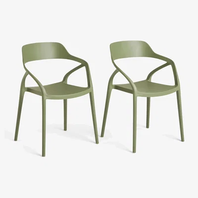 John Lewis John Lewis Plastic Garden Chair, Set of 2