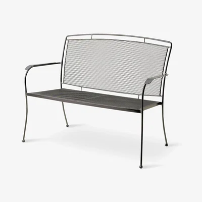 John Lewis John Lewis & Partners Henley by KETTLER 2-Seater Garden Bench, Iron Grey