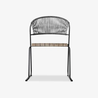 John Lewis Ray Garden Dining Chairs, Set of 2, Natural
