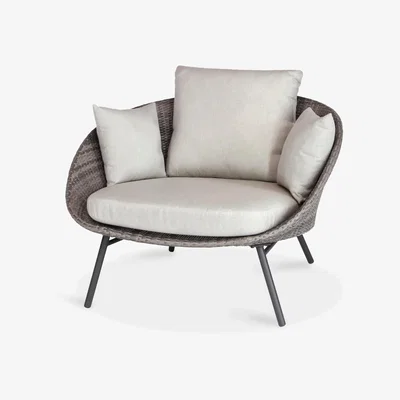 John Lewis KETTLER LaMode Comfort Garden Lounging Chair with Cushions, Grey