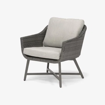 John Lewis KETTLER LaMode Garden Lounge Chairs with Cushions, Set of 2, Grey Ash
