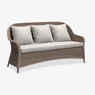 John Lewis John Lewis & Partners Rye 3-Seat Garden Sofa, Natural