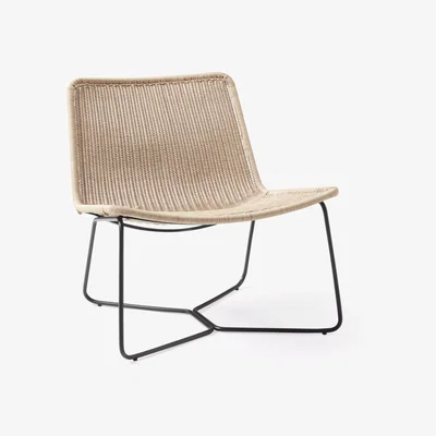 John Lewis west elm Slope Garden Lounge Chair, Brown