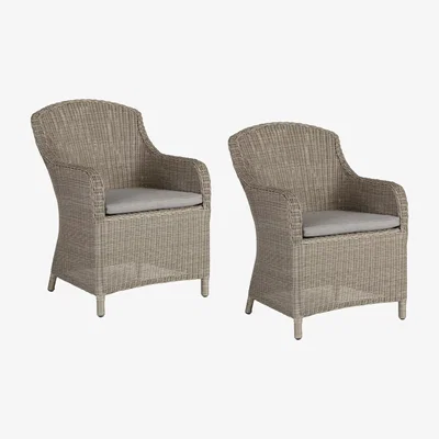 John Lewis John Lewis & Partners Dante Deluxe Garden Dining Armchair, Set of 2