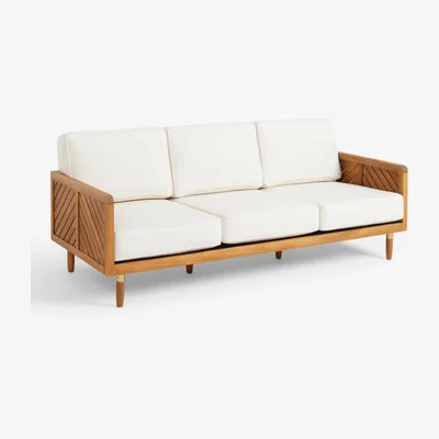 John Lewis John Lewis + Swoon Franklin 3-Seater Garden Sofa, FSC-Certified (Acacia Wood)