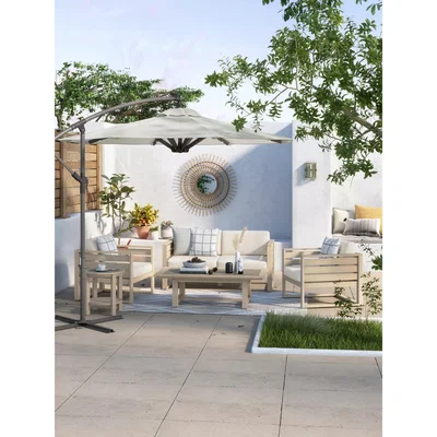 John Lewis John Lewis & Partners St Ives Garden Lounging Chair FSC-Certified (Eucalyptus Wood), Natural