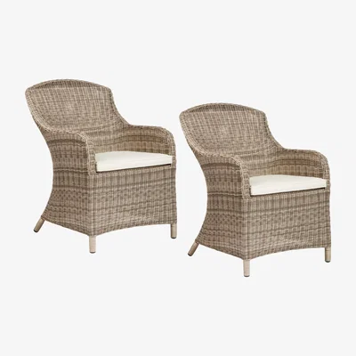 John Lewis John Lewis & Partners Dante Deluxe Garden Dining Armchair, Set of 2