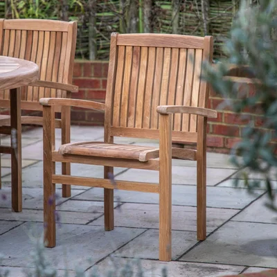 Knees Vieira Stackable Dining Chairs - Natural (2 Pack)