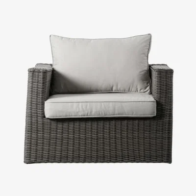 Knees Compton Rattan Armchair - Grey