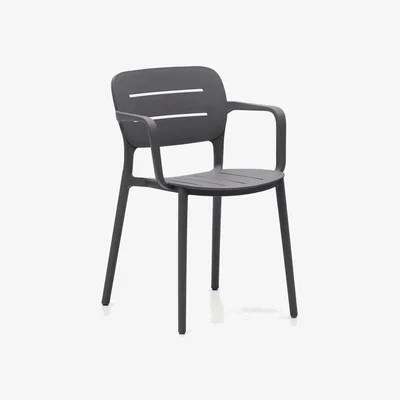 Kave Home Morella stackable garden chair in grey