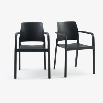 La Redoute Set of 2 Kenta Stackable Polypropylene Garden Armchairs