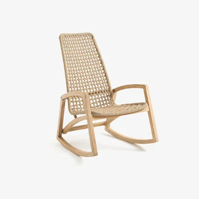 La Redoute Manhattan Rocking Chair in Cord & FSC Eucalyptus