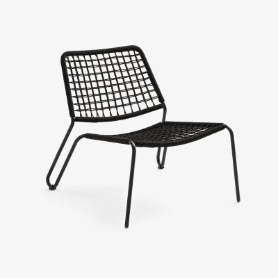 La Redoute Masix Metal / Braided Rope Low Garden Armchair