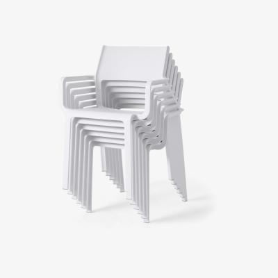 Made.com Nardi Set of 6 Chairs, White Fibreglass & Resin