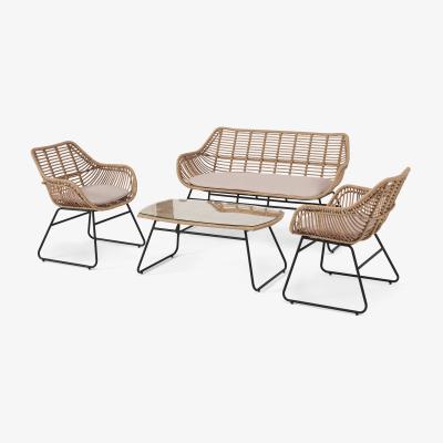 Made.com Tamika Garden Lounge Set, Natural & Cream