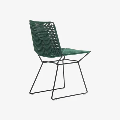 Made in Design Neil Twist Chair - / OUTDOOR - Hand-braided cord by MDF Italia Green