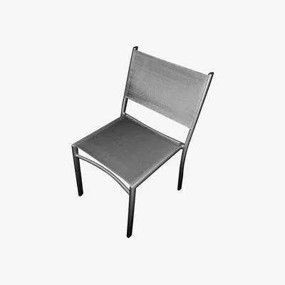 Made in Design Costa Stacking chair - Fabric seat by Fermob Grey/Silver