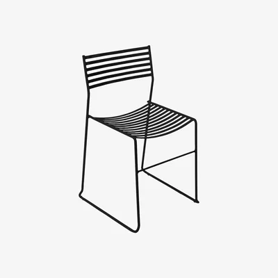 Made in Design Aero Stacking chair - Metal by Emu Black