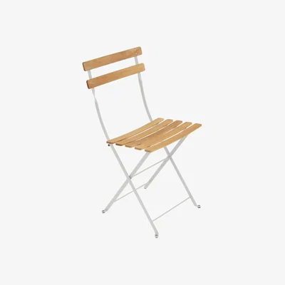 Made in Design Bistro Folding chair - Metal & wood by Fermob Grey/Metal