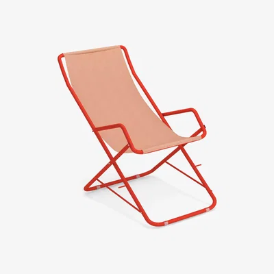 Made in Design Bahama Reclining chair - / Folding by Emu Orange