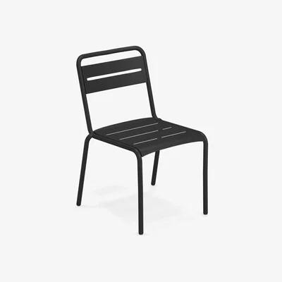 Made in Design Star Stacking chair - / Aluminium by Emu Black