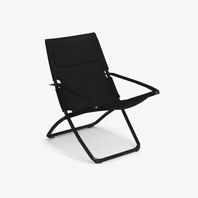 Made in Design Snooze Cosy Reclining chair - / Mesh fabric - Foldable - 2 positions by Emu Black