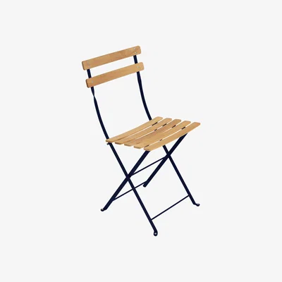 Made in Design Bistro Folding chair - / Metal & wood by Fermob Blue