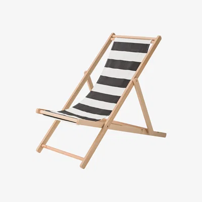 Made in Design Reclining chair - / Folding & adjustable by Bloomingville Black/Natural wood