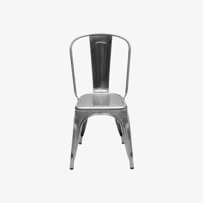 Made in Design A Chair - Inox - Outdoor by Tolix Grey/Silver/Metal