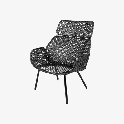Nordic Nest Cane-line Vibe Highback chair Black