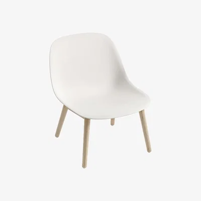 Nordic Nest Muuto Fiber lounge chair wood base Natural white oak legs