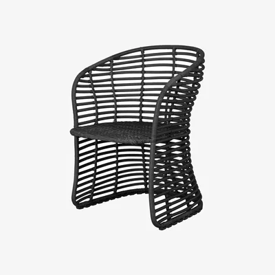 Nordic Nest Cane-line Basket chair Graphite