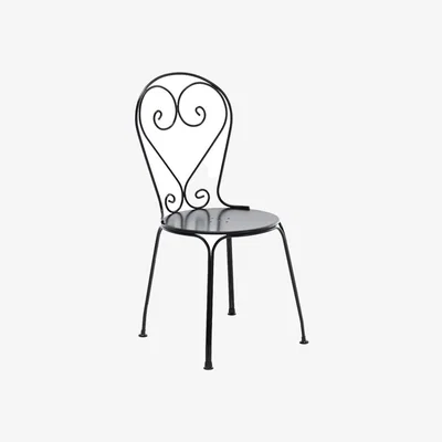 Nordic Nest Byarums bruk Classic No.1 chair Black metal seat