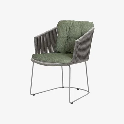 Nordic Nest Cane-line Moments chair Cane-Line Natté dark green-Cane-Line soft rope