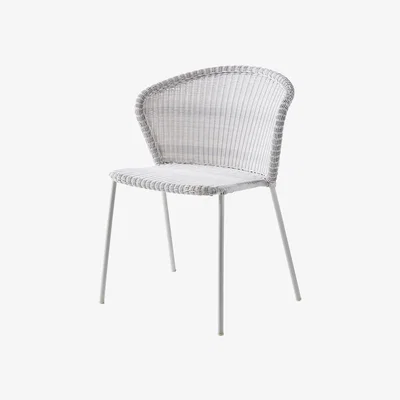 Nordic Nest Cane-line Lean chair White grey Cane-Line weave