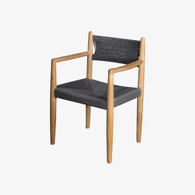 Nordic Nest Cane-line Royal chair Dark grey teak