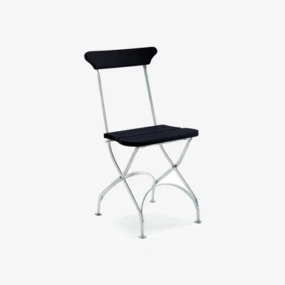 Nordic Nest Byarums bruk Classic No.2 chair Black hot-dip galvanised stand