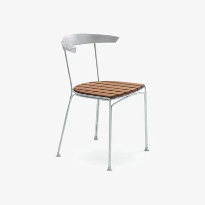 Nordic Nest Byarums bruk Dover chair Mahogany raw aluminum stand