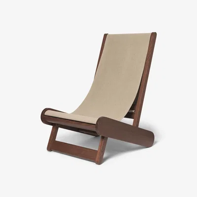 Nordic Nest ferm LIVING Hemi lounge chair Dark stained natural