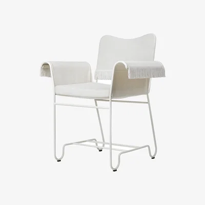 Nordic Nest GUBI Tropique chair with fringe White semi matt-Leslie 06