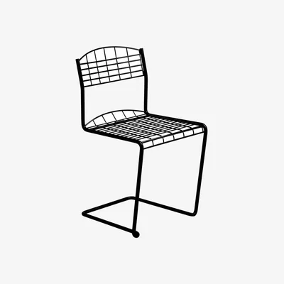 Nordic Nest Grythyttan Stålmöbler High Tech chair Black