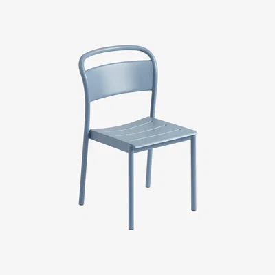 Nordic Nest Muuto Linear steel side chair Pale blue