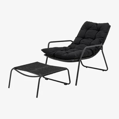 Nordic Nest Bloomingville Boel sun chair Black