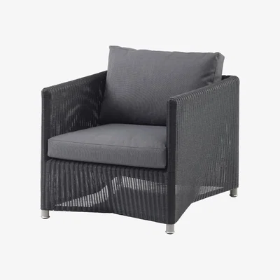 Nordic Nest Cane-line Diamond lounge chair weave Cane-Line Natté graphite