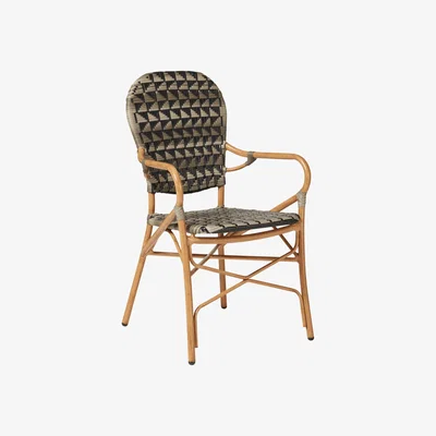 OKA OKA, Bedarra Bistro Chair - Monochrome, Garden Seating, All Weather Rattan