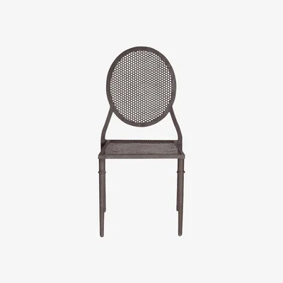 OKA OKA, Greenwich Garden Chair, Wrought Iron - Fossil, Garden Seating, Iron