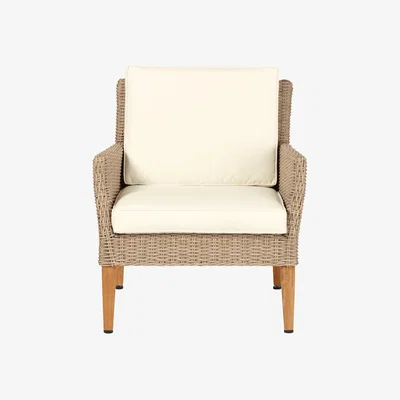 OKA OKA, Edslan Dining Chair - Driftwood, Garden Seating, All Weather Rattan
